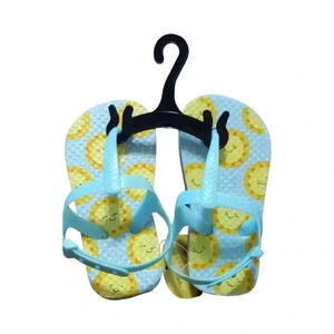 Girls Smiley Sun Shoes, Size Medium 7/8